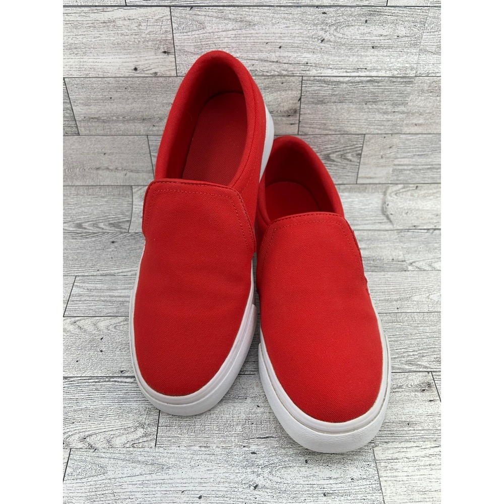 Nike Tanjun Slip On‎ Casual Shoes Red White Women Size 8 CZ9412 600